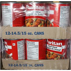 CASE OF PURITAN BEEF STEW