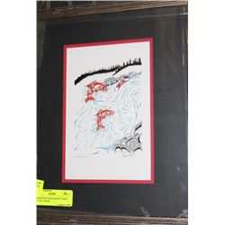 FRAMED RICHARD SHORTY PRINT "UP THE CREEK"