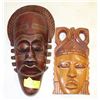 Image 1 : 2 WOODEN CARVED MASKS
