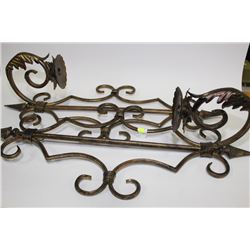 PAIR OF IRON/BRASS WALL SCONCES