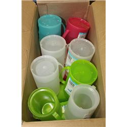 BOX OF FREEZIBLE BEER MUGS