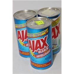 3 BOTTLES OF AJAX WITH BLEACH CLEANING POWDER