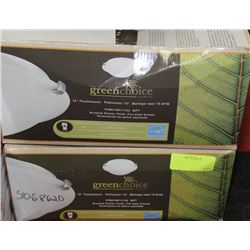 TWO GREEN CHOICE 12" FLUSHMOUNT LIGHT FIXTURES