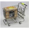 Image 1 : MINI SHOPPING CART W MINI SINGER SEWING TIN