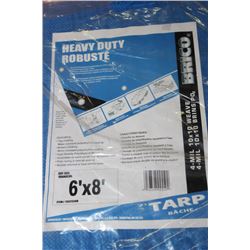 NEW 6' X 8' TARP X2