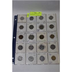 ITALY COIN COLLECTION OF 20 COINS 1914-1977