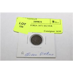QUEEN VICTORIA 1871 SILVER NICKEL