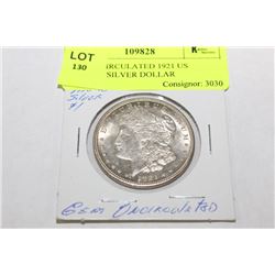 GEM UNCIRCULATED 1921 US MORGAN SILVER DOLLAR