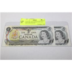 GEM UNC 1973 CONSECUTIVE S/N 1 DOLLAR NOTES X2