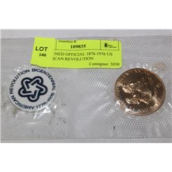 UNOPENED OFFICIAL 1876-1976 US AMERICAN REVOLUTION