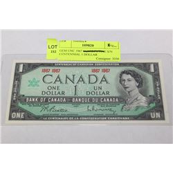CANADA 1967 UNCIRCULATED 1$ CENTENNIAL BANKNOTE