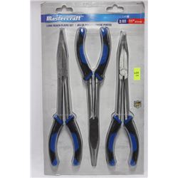 MASTERCRAFT 3 PC 11" LONG REACH PLIER SET