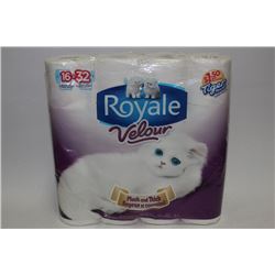PK OF 16 ROYALE DBL ROLL TOILET PAPER