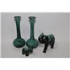 Image 1 : 4 PC ELEPHANT AND VASE SET