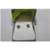 Image 1 : 14K CUBIC ZIRCONIA EARRINGS W/ SCREWBACK