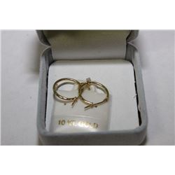 14K YELLOW GOLD DIAMOND EARRINGS