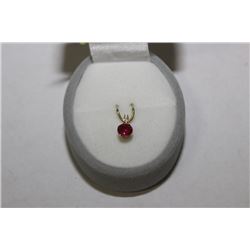 10K YELLOW GOLD GEMSTONE PENDANT