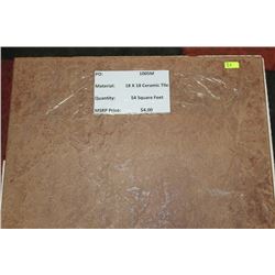 4 BOXES OF 1005M 18 X18 CERAMIC TILE