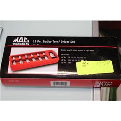 MAC TOOLS 13 PC STUBBY TORX DRIVER SET