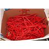 Image 1 : BOX OF RED PLASTIC HANGERS