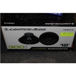 LIGHTING AUDIO 300 WATT SUB WOOFER 12" NEW IN BOX