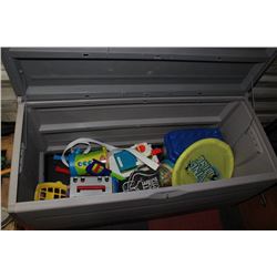 PLASTIC PATIO BOX W TOYS