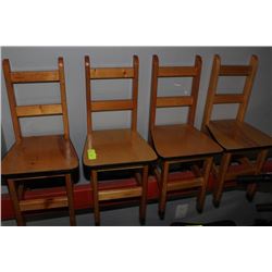 SET OF 4 CHILDRENS CHAIRS