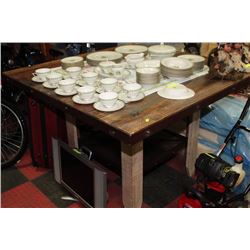 NEW RUSTIC WOOD BAR TABLE