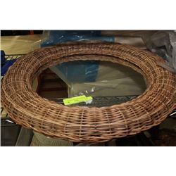 WICKER FRAMED MIRROR