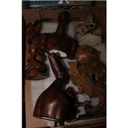 CERAMIC WOOD TONE ORNAMENT COLLECTION