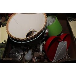 LARGE BOX OF LAMPS ETC