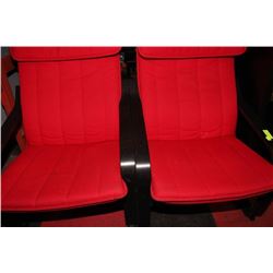 PAIR OF RED CHAIRS