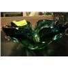 Image 1 : BLUE AND GREEN ART GLASS DISH