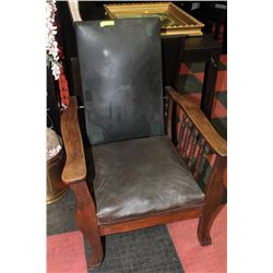 MORRIS CHAIR W/ CLAW FEET