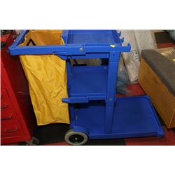 CLEANING CART WITH YELLOW BAG