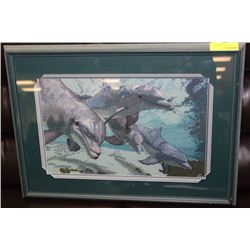 DOLPHIN NEEDLEPOINT PICTURE