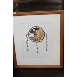 WOOD FRAMED NATIVE PRINT