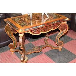 ESTATE WOOD INLAY TABLE