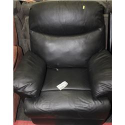 BLACK LEATHERETTE ELECTRIC RECLINING SOFA CHAIR