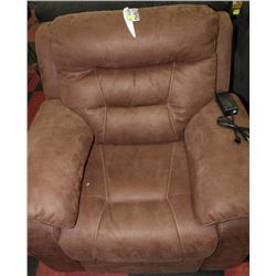 BROWN RUSTIC LEATHER POWER RECLINING