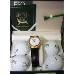 NEW ESQ WATCH & GOLF BALL SET