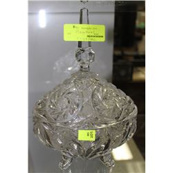 ESTATE PINWHEEL CRYSTAL LIDDED DISH