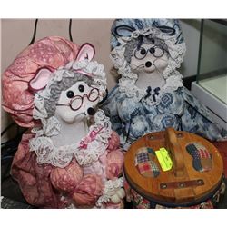 2 GRANNY SMITH DOOR STOPPERS