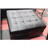 Image 3 : LUXURY BLACK LEATHER SECTIONAL W OTTOMAN