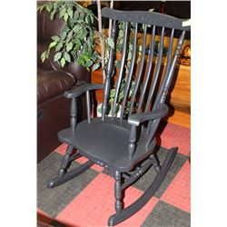 WOOD ROCKING CHAIR - BLACK