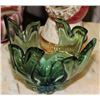 Image 1 : BLUE AND GREEN ART GLASS DISH