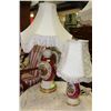 Image 1 : PAIR OF VINTAGE HANDPAINTED LAMPS