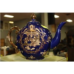 LIMOGES COBALT BLUE LARGE TEA POT