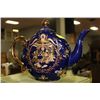 Image 1 : LIMOGES COBALT BLUE LARGE TEA POT