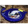Image 1 : BLUE ART GLASS DISH